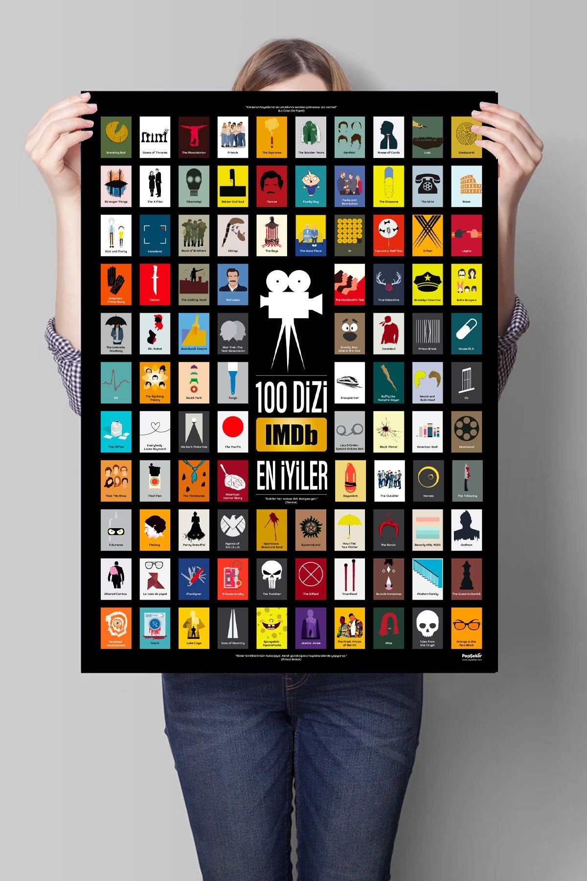 Imdb Top 100 Kazıkazan Dizi Posteri, Kazınabilir Poster, En Iyi 100 Dizi Kolay Kazıma Yeni Versiyon