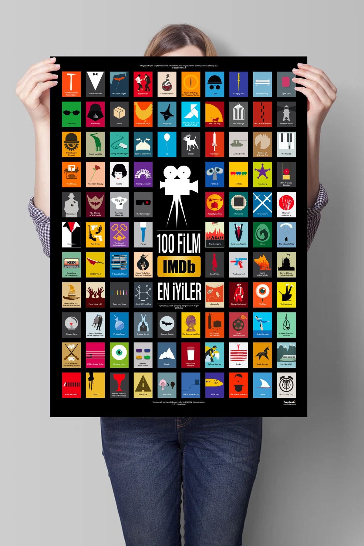 Imdb Top 100 Kazıkazan Film Posteri, Kazınabilir Poster, En Iyi 100 Film Kolay Kazıma Yeni Versiyon