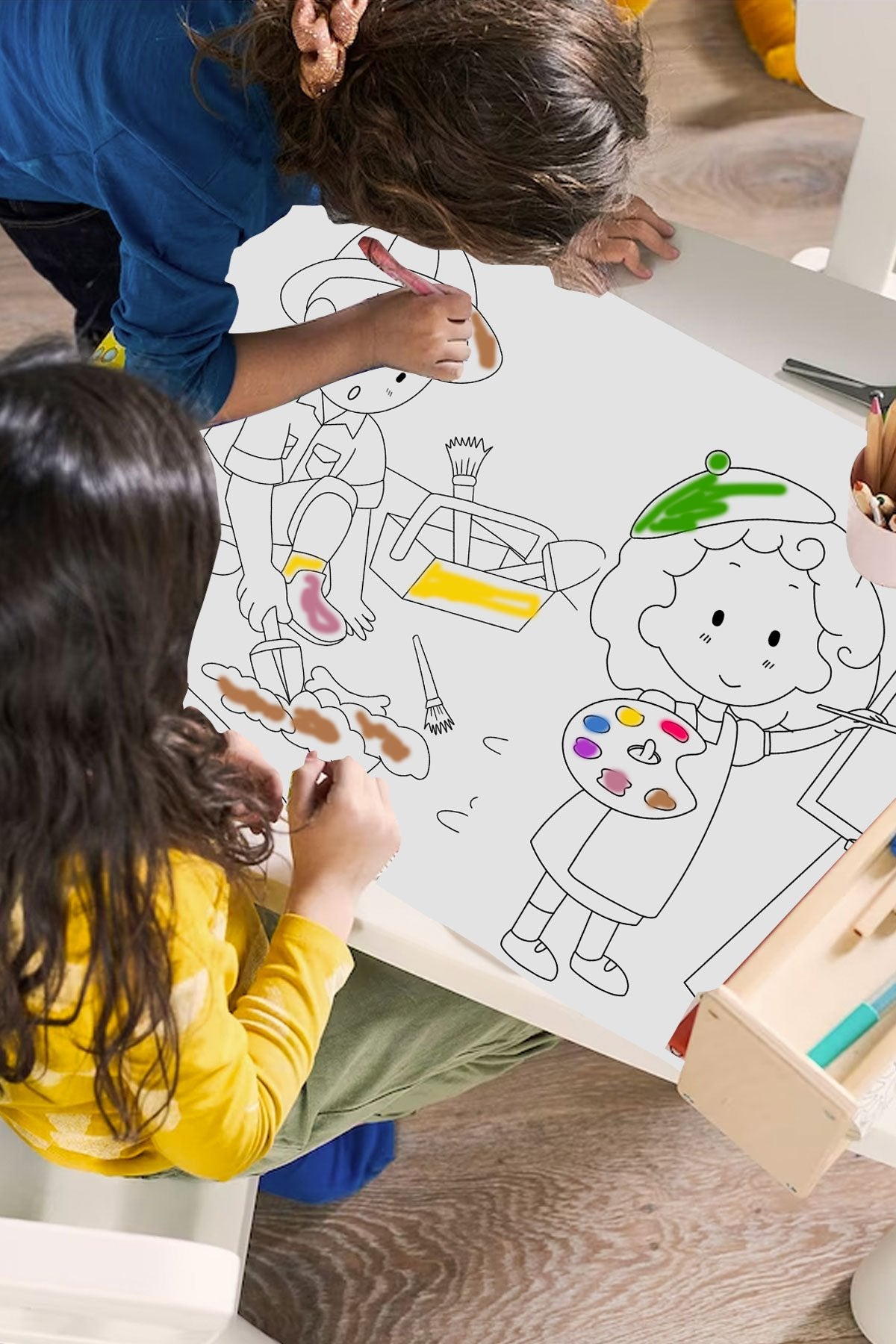 Meslekleri Tanıyalım Kariyer Dev Boyama Kağıdı Boyama Rulosu Büyük Boy 5 Metre