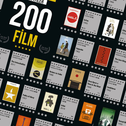 IMDB 200 Kazı İzle Kazınabilir En İyi 200 Film Posteri Tüm Zamanların En İyileri Dev Boy XL