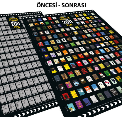 IMDB 200 Kazı İzle Kazınabilir En İyi 200 Film Posteri Tüm Zamanların En İyileri Dev Boy XL