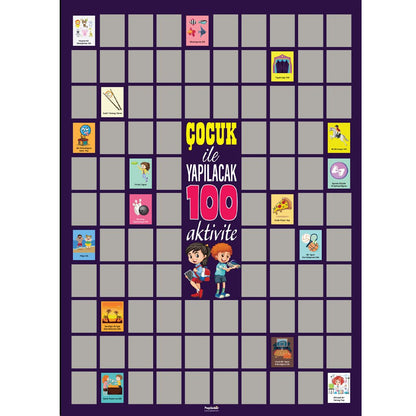 Çocuk Ile Yapılacak 100 Aktivite Kazıkazan Poster Çocuk Hediye Aktivite, Kolay Kazıma