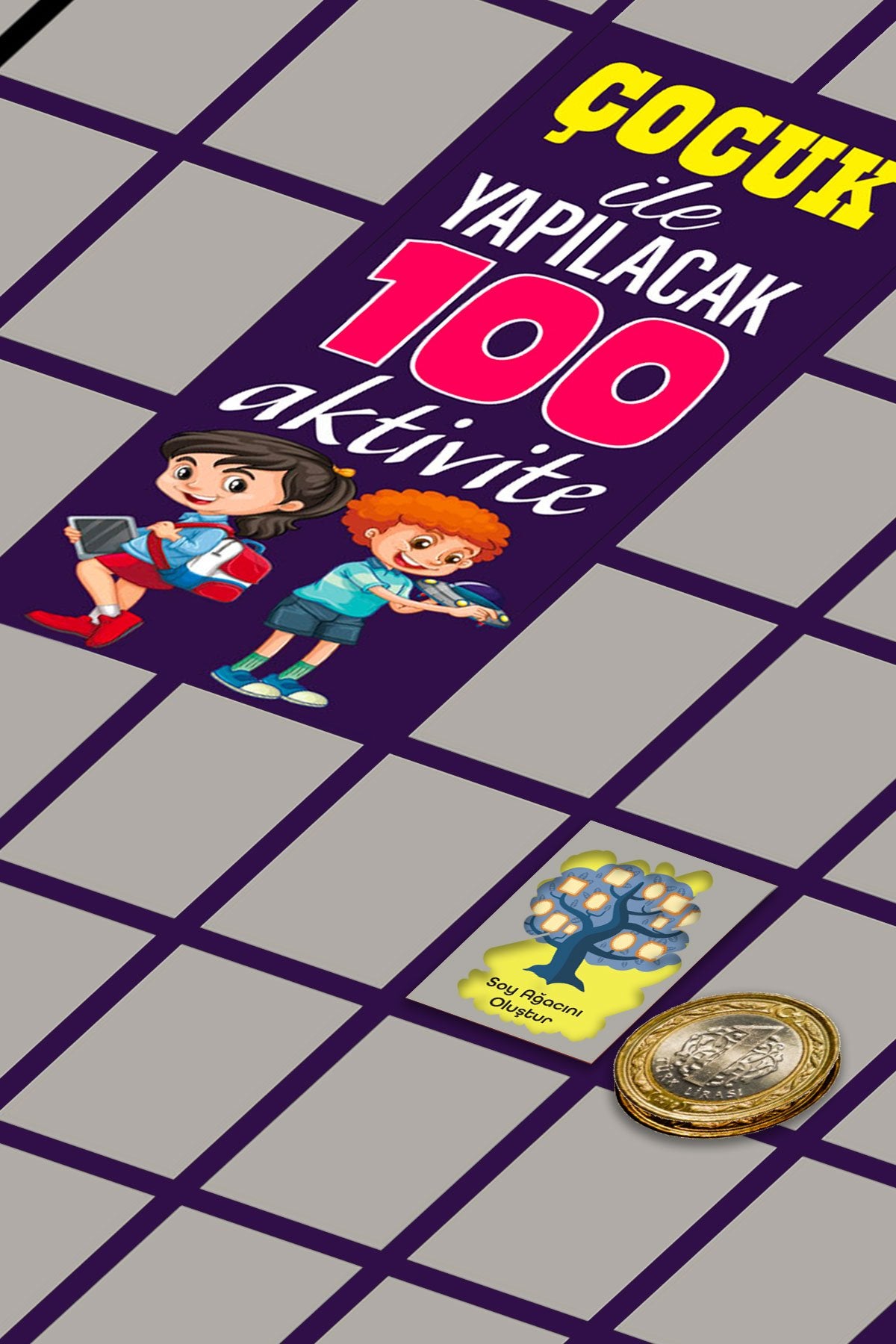 Çocuk Ile Yapılacak 100 Aktivite Kazıkazan Poster Çocuk Hediye Aktivite, Kolay Kazıma