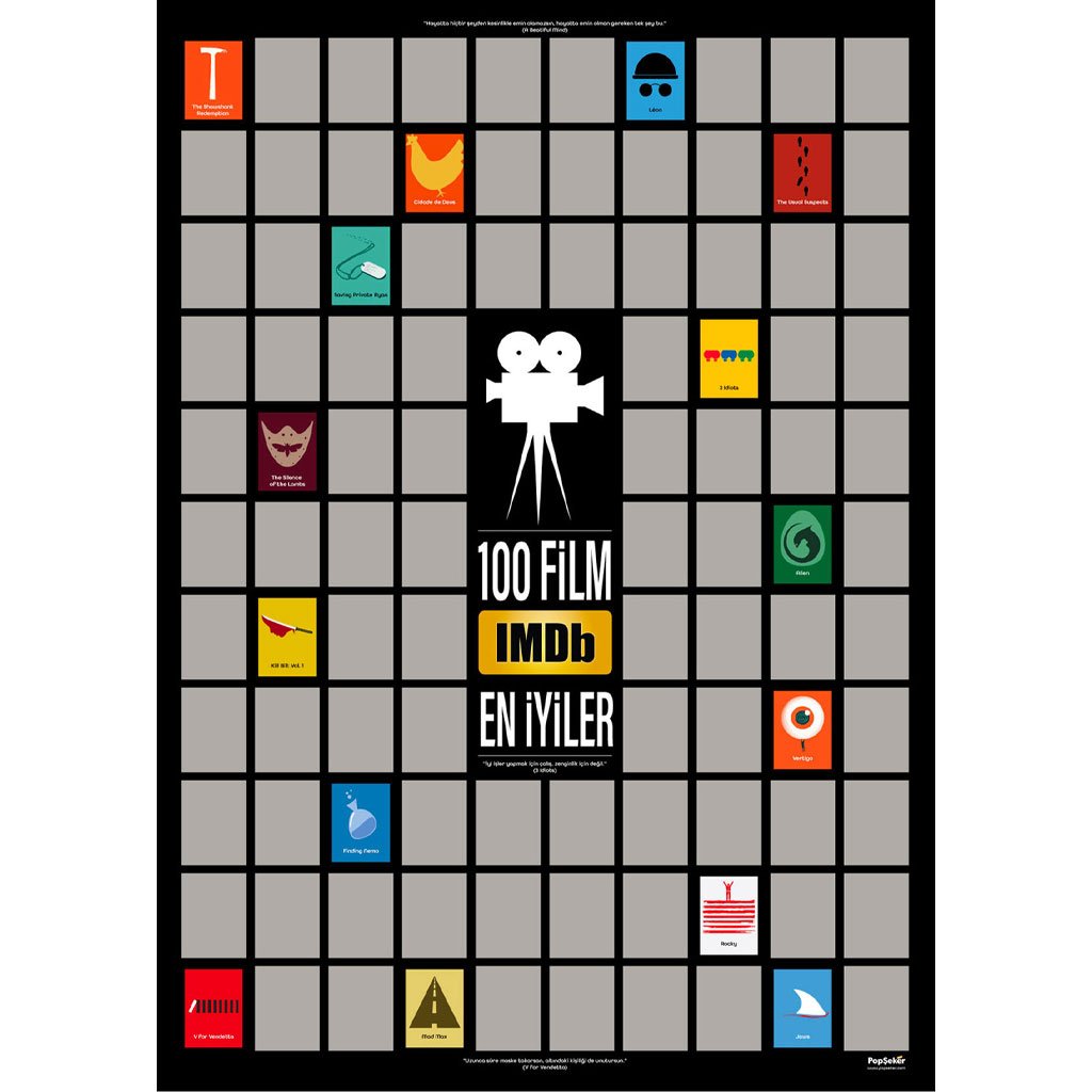 Imdb Top 100 Kazıkazan Film Posteri, Kazınabilir Poster, En Iyi 100 Film Kolay Kazıma Yeni Versiyon