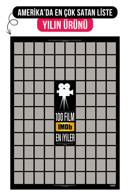Imdb Top 100 Kazıkazan Film Posteri, Kazınabilir Poster, En Iyi 100 Film Kolay Kazıma Yeni Versiyon