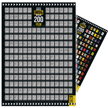 IMDB 200 Kazı İzle Kazınabilir En İyi 200 Film Posteri Tüm Zamanların En İyileri Dev Boy XL