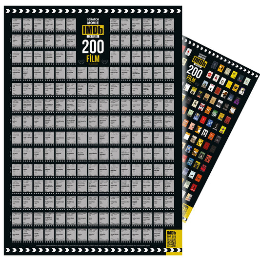 IMDB 200 Kazı İzle Kazınabilir En İyi 200 Film Posteri Tüm Zamanların En İyileri Dev Boy XL