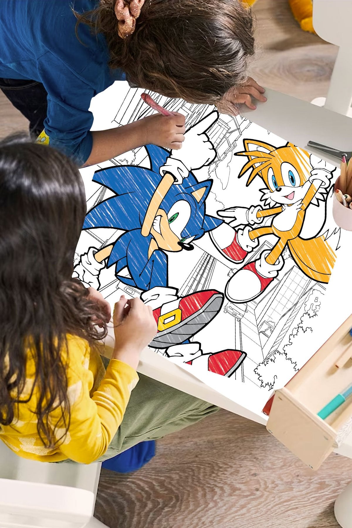 Sonic Boom Sonic Karakterleri Dev Boyama Kağıdı Boyama Rulosu Büyük Boy 5 Metre