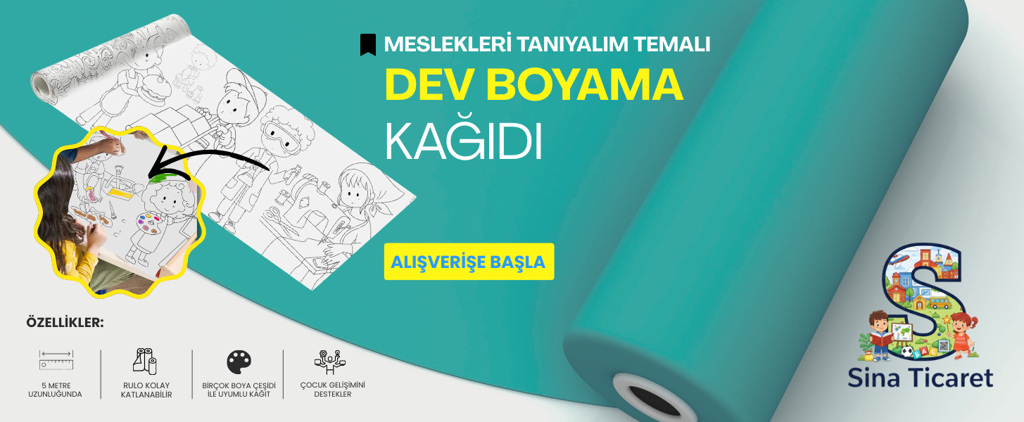 meslekleri tanıyalım TEMALI Dev Boyama Ruloları