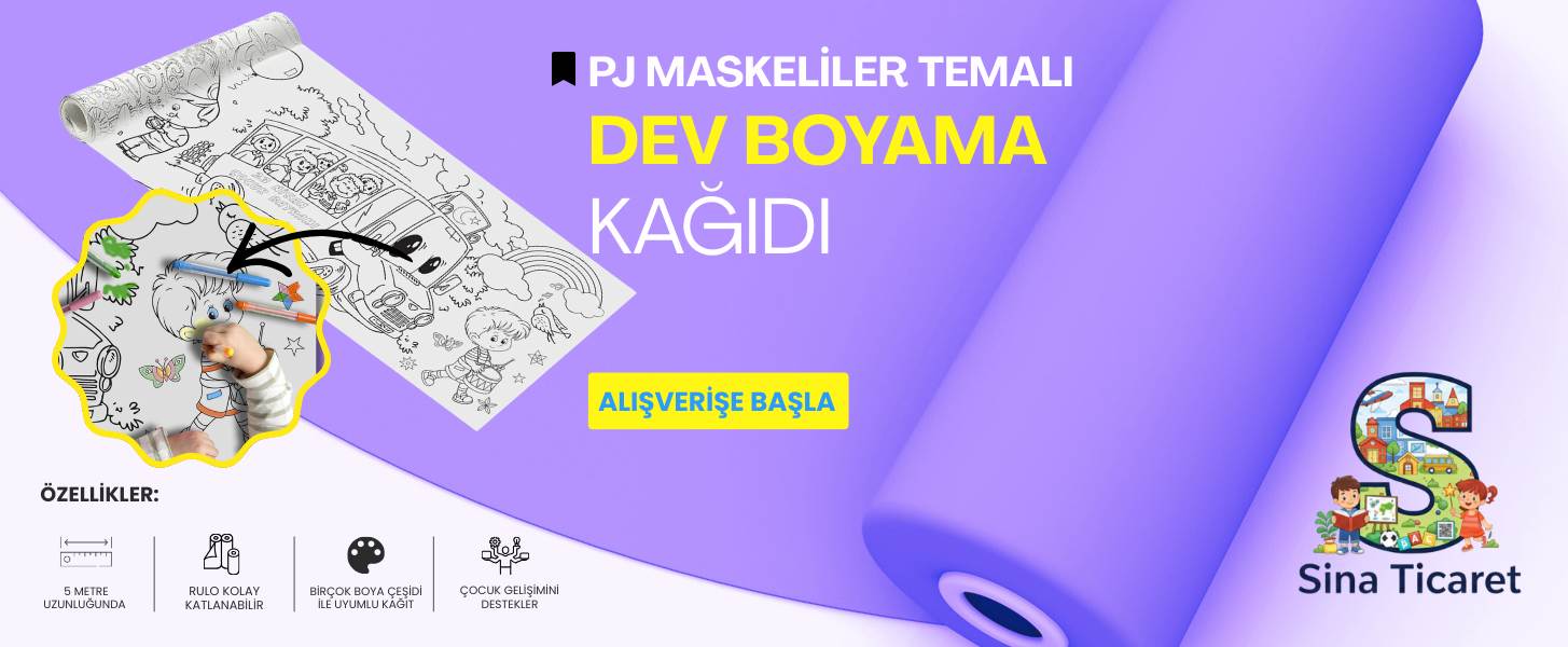 PJ Maskeliler TEMALI Dev Boyama Ruloları