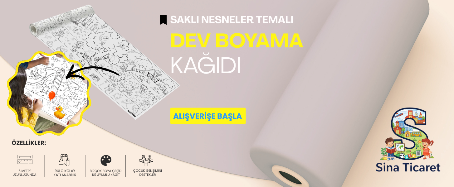 Saklı Nesneler TEMALI Dev Boyama Ruloları