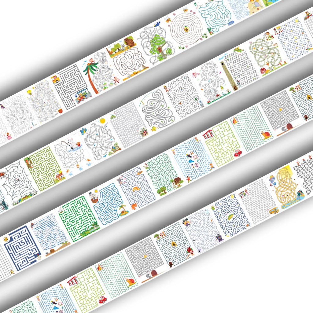 Labirentler Rulosu Görsel Motor Algısal Beceri Konsantrasyon Gelişimi Dev Rulo 10 Metre - Görsel 4