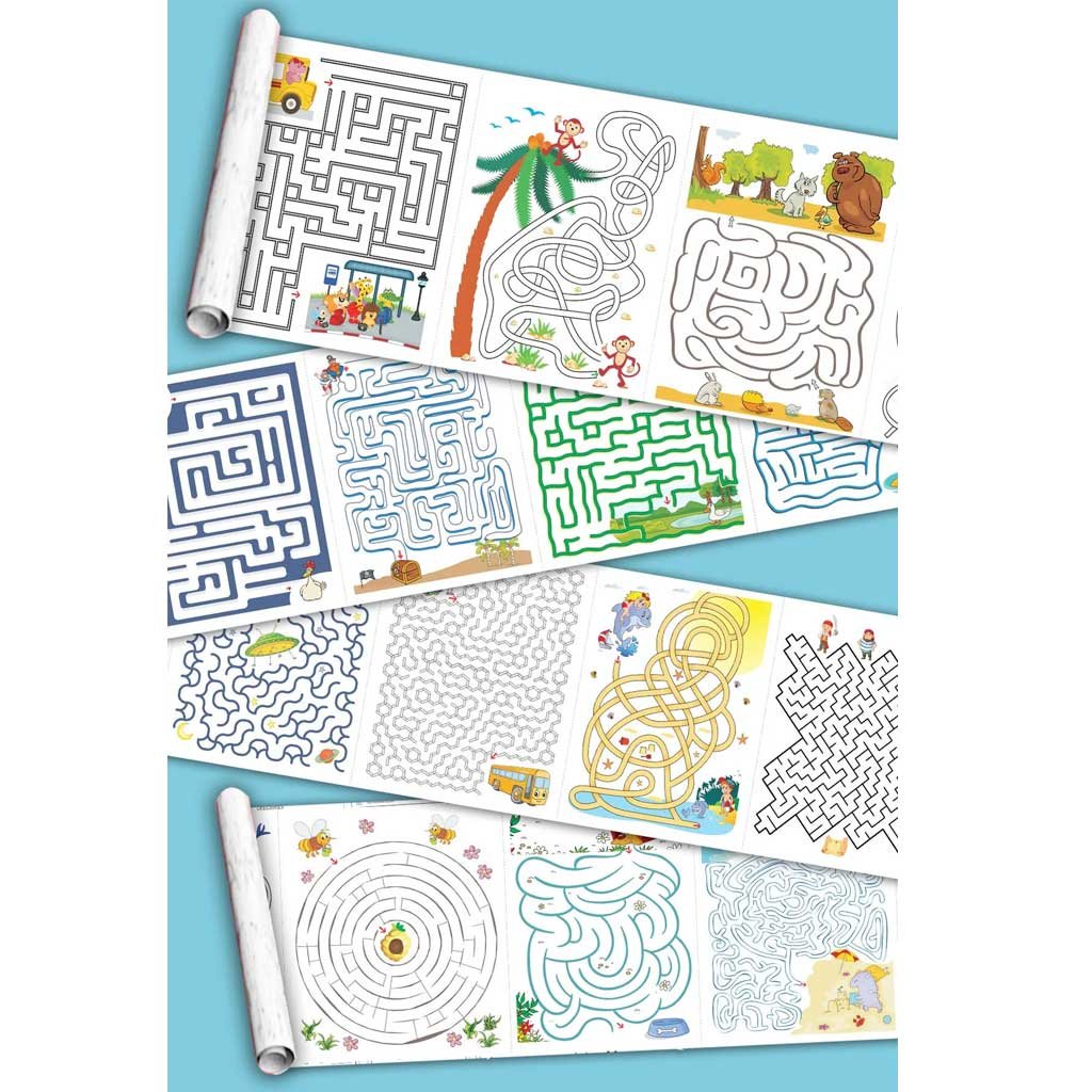 Labirentler Rulosu Görsel Motor Algısal Beceri Konsantrasyon Gelişimi Dev Rulo 10 Metre